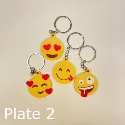 4 Çeşit Emoji Sevgi Dolu Suratlar Sevimli Figür Karakter Anahtarlık