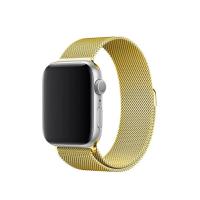 Apple Watch Seri 9 8 7 6 5 4 3 Se 42-44-45-49 MM Ebatlar İçin Milano Loop Çelik Sarı Örme Kordon