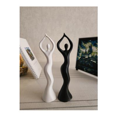 Dans Eden Kadın Heykel Takımı Iskandinav Tarzı Biblo Heykel Figür altindals.