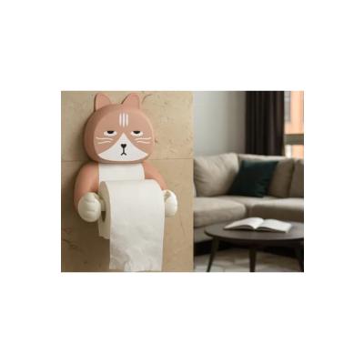 Kedi Figürlü Tuvalet Kağıdı Tutacağı | Sevimli Duvar Aksesuarı