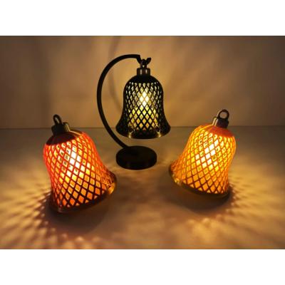 LED Mumlu Yılbaşı Çanı Seti - Sıcak Işıklı Dekoratif Tasarım (Siyah, Sarı, Turuncu)