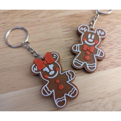 Minnie ve Mickey Zencefilli Kurabiye Sevimli Figür Karakter Anahtarlık