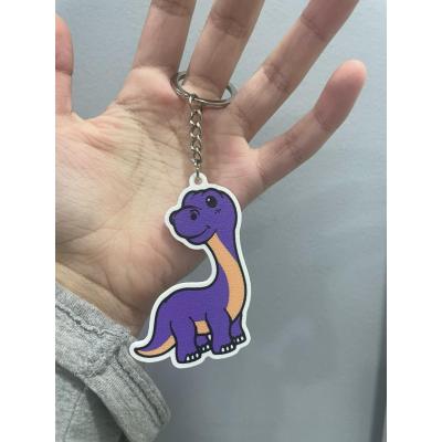 Mor Dino Sevimli Figür Karakter Anahtarlık