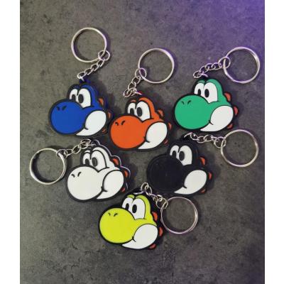 Nintendo Yoshi Renkli Kafalar Sevimli Figür Karakter Anahtarlık