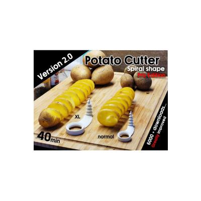 Pratik Spiral Patates Dilimleyici 2'li Set - Normal & XL Boy Patates Cips Doğrayıcı - Şekilli Kesici