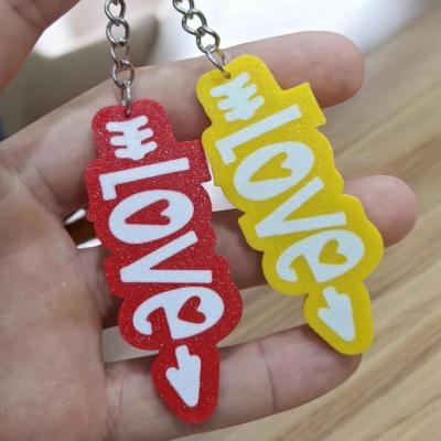 Sarı Kırmızı Love Sevimli Figür Karakter Anahtarlık